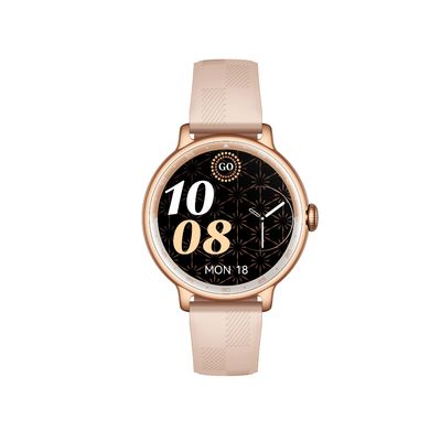 KW60C 300mAh Batterie Dafit App Wasserdicht IP68 GPS Bewegungsverfolgung Rundbildschirm Smartwatch für Frauen Gesundheit und Schlafüberwachung